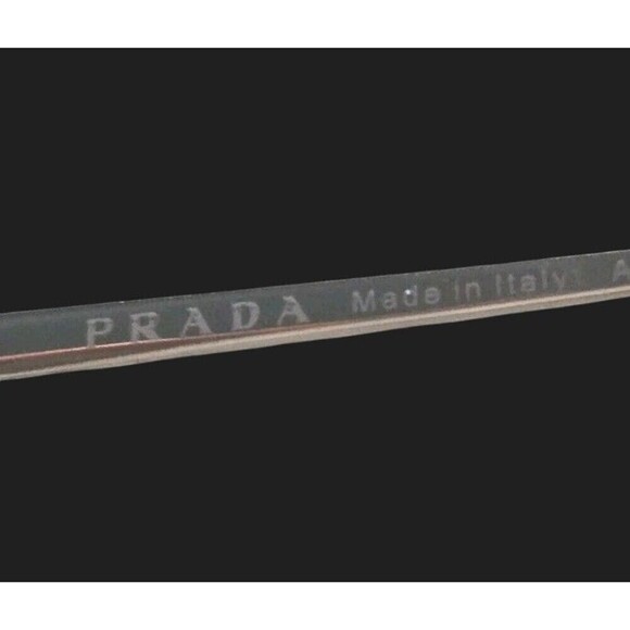 Prada Eyeglasses VPR 62U YC0- 1O1 Shiny Gold Purple Trim 140 53-017 Black Case main image 7